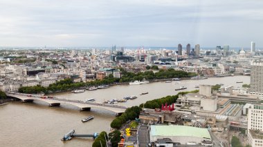 22.07.2015, Londra, İngiltere. Panoramik Londra London Eye'dan