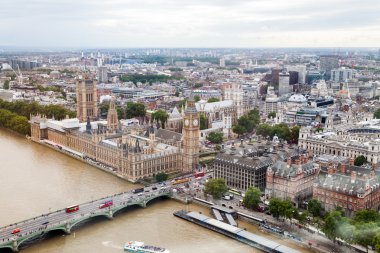 22.07.2015, Londra, İngiltere. Panoramik Londra London Eye'dan