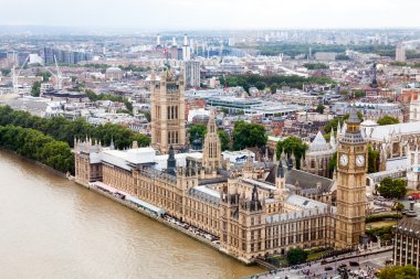 22.07.2015, Londra, İngiltere. Panoramik Londra London Eye'dan