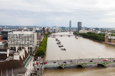 22.07.2015, Londra, İngiltere. Panoramik Londra London Eye'dan
