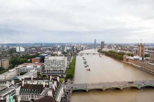 22.07.2015, Λονδίνο, Ηνωμένο Βασίλειο. Πανοραμική άποψη του Λονδίνου από το London Eye — Φωτογραφία Αρχείου