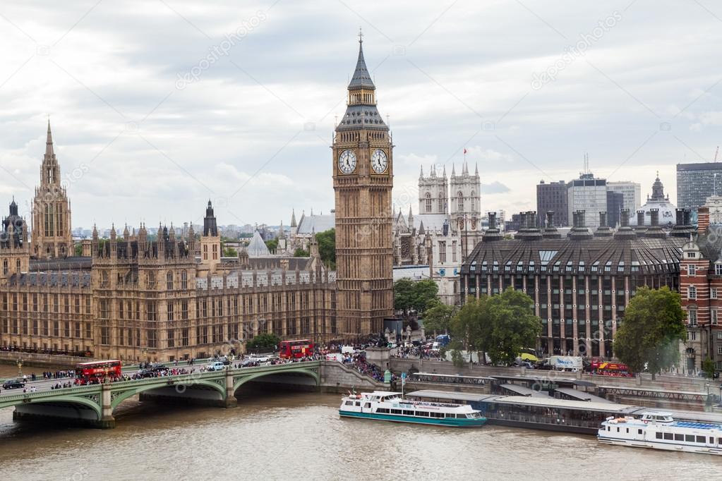 22.07.2015, LONDON, UK. Panoramic view of London from London Eye