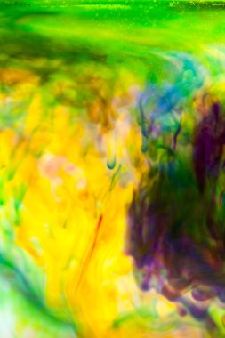 Mürekkep ve küçük kabarcıklar ile soyut kompozisyon. Güzel arka plan, doku ve renk