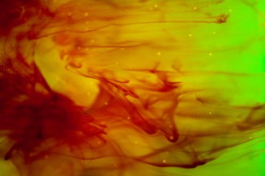 Mürekkep ve küçük kabarcıklar ile soyut kompozisyon. Güzel arka plan, doku ve renk