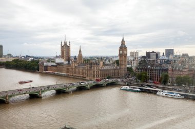 22.07.2015, Londra, İngiltere. Panoramik Londra London Eye'dan