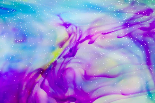 Abstrakt komposition med bläck och små bubblor. Vacker bakgrund, struktur och färger — Stockfoto