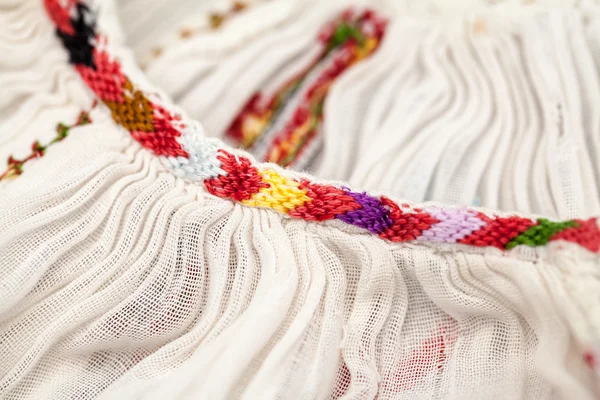 Romanian Traditional Blouse Textures Traditional Motifs Vintage Textures — Stock Photo, Image