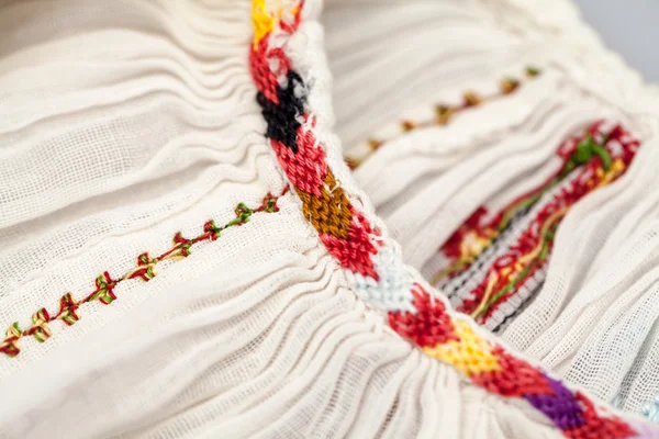 Romanian Traditional Blouse Textures Traditional Motifs Vintage Textures — Stock Photo, Image