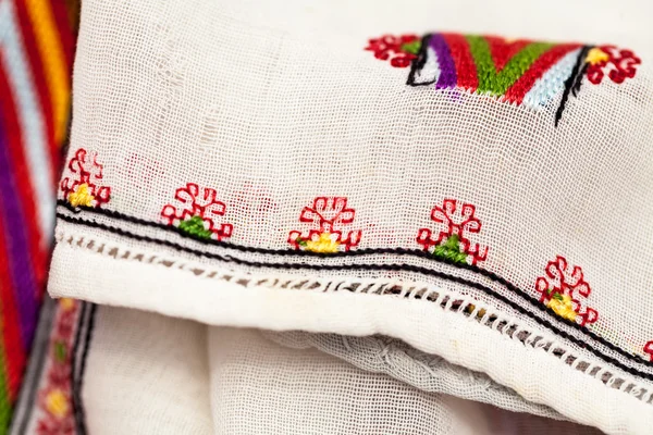 Blusa Tradicional Rumana Texturas Motivos Tradicionales Texturas Vintage —  Fotos de Stock
