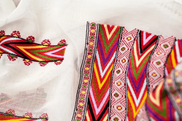 Romanian Traditional Blouse Textures Traditional Motifs Vintage Textures — Stock Photo, Image