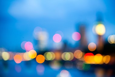 Bulanık Londra ışıklı soyut kompozisyon