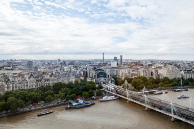 22.07.2015, Londra, İngiltere. Panoramik Londra London Eye'dan