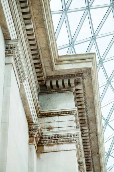 在伦敦大英博物馆的建筑细节 — 图库照片
