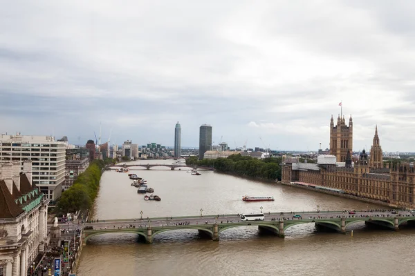 22.07.2015, LONDON,  UK.  Panoramic view of London from London Eye Stock Photo
