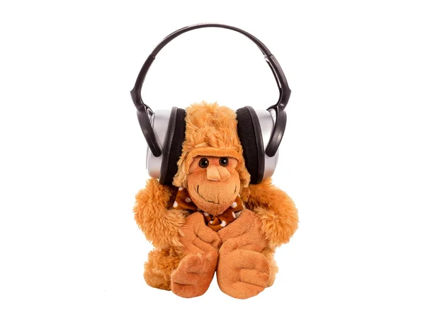 kulaklık bir yumuşak oyuncak maymun