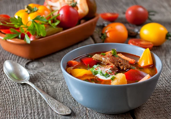 Traditional hungarian dish bograch goulash — Stock Image Traditional hungarian dish bograch goulash Stock Image