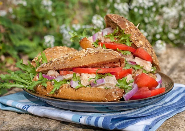 Sanduíche de atum — Fotografia de Stock