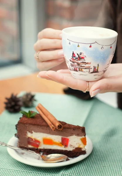 Handgemaakte kopje kerstsfeer — Stockfoto