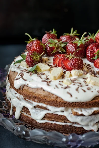 Bolo de morango — Fotografia de Stock