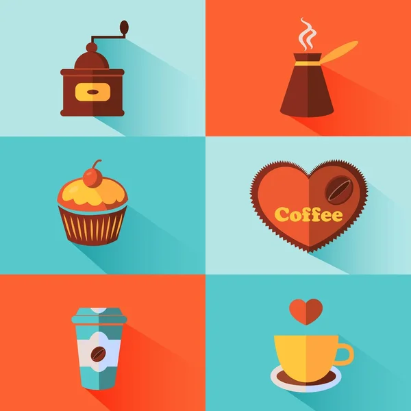 Set icono de café — Vector de stock