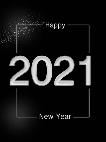 Feliz Año Nuevo 2021 Tarjeta Felicitación — Foto de Stock