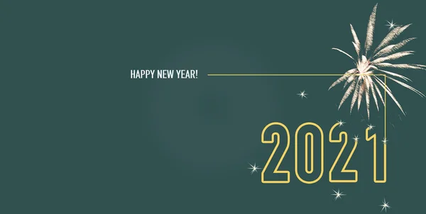 Mutlu yıllar 2021 tebrik kartı.