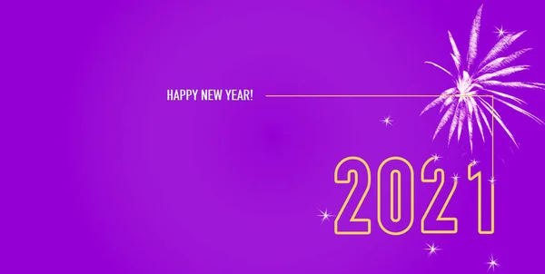 Feliz Año Nuevo 2021 Tarjeta Felicitación — Foto de Stock