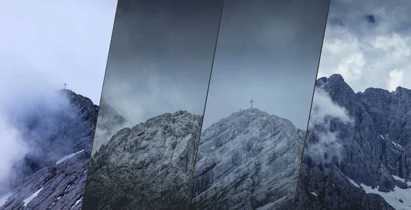 Туманные Вершины Альп — стоковое фото