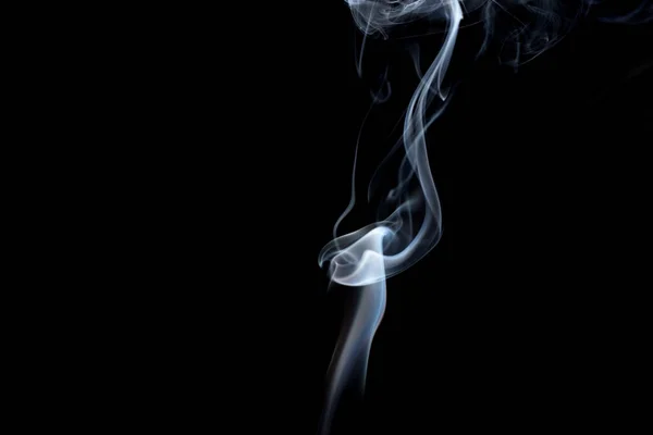 White Smoke Black Background Fire Design — Stock Photo, Image