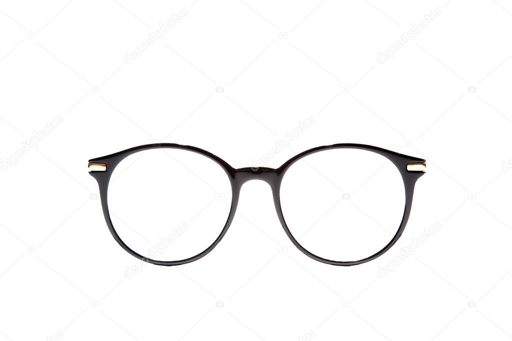 white background with optical glasses