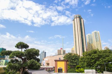 Hongkong Nan Lian Garden civarındaki Plaza Hollywood. Şehrin metro dimaond Hill bir bina.