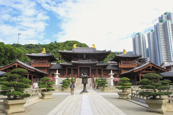 Chi lin Nunnery, templo del estilo de la dinastía Tang, Hong Kong, China —  Fotos de Stock