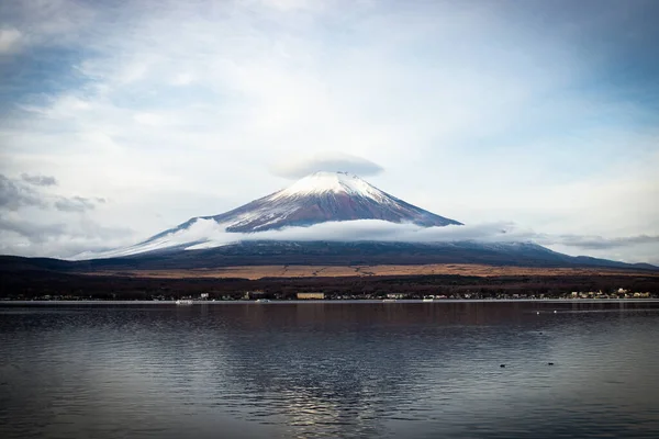 Fujisan Fuji Βουνό Και Σύννεφο Στην Κορυφή Που Μοιάζουν Φορώντας — Φωτογραφία Αρχείου