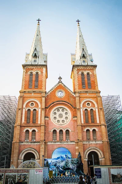 Chi Minh Vietnam Dec05 2018 Tourist Travel Visit Notre Dame — Stock Photo, Image