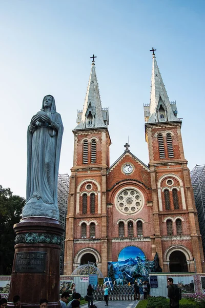 Chi Minh Vietnam Dec05 2018 Tourist Travel Visit Notre Dame — Stock Photo, Image