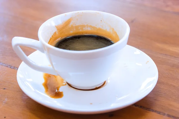 Káva Espresso. Špinavý hrnek kávy. — Stock fotografie