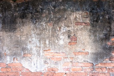 Beyaz harç gri ve kırmızı tuğla duvar doku