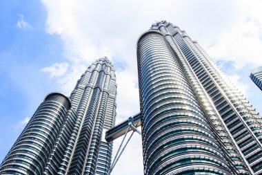 Petronas ikiz kuleleri Klcc şehir merkezinde cennet görünümünü
