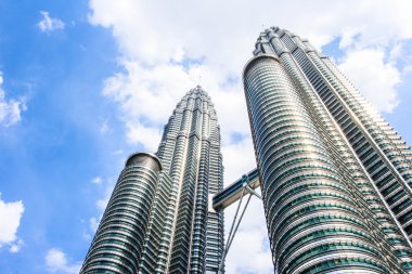 Petronas ikiz kuleleri Klcc şehir merkezinde cennet görünümünü