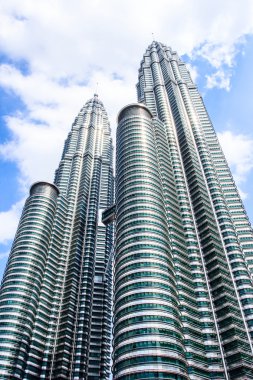 Petronas ikiz kuleleri Klcc şehir merkezinde cennet görünümünü