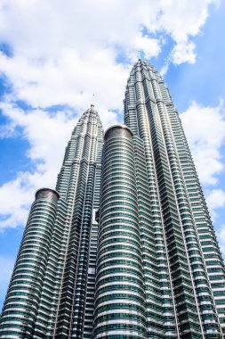 Petronas ikiz kuleleri Klcc şehir merkezinde cennet görünümünü