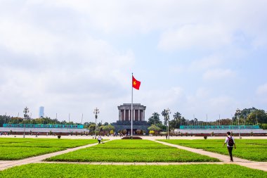 Hanoi, Vietnam - Feb26, 2015: Turizm seyahat Ho Chi Minh Mausoleu