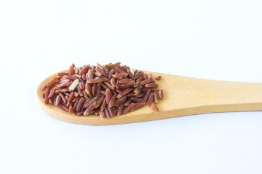 Organik Riceberry beyaz izole pirinç (siyah pirinç yasemin)