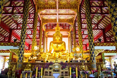 Altın Budist wat suan dok Tapınağı, chiang mai, Tayland