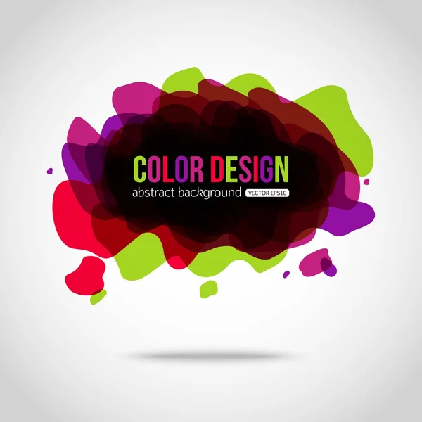 Abstract colorful background. Splotch creative background. Vector illustration. — Stok Vektör