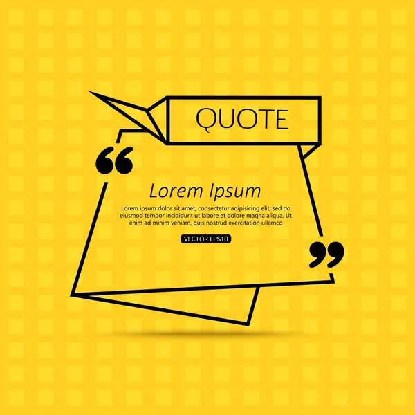 Modelo de citação para redes sociais, negócios, jornais, revistas e ações publicitárias. Citação modelo de bolha. Formulário de cotação. Citação Marks. Design de impressão. Citação modelo em branco. Citação curta. Citação do Chat — Vetor de Stock