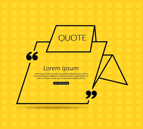 Cytat szablon do social networking, biznes, gazety, czasopisma i reklamy działania. Cytat Bubble szablon. Formularz zapytania ofertowego. Zacytować znaki. Projektowanie nadruków. Cytat pusty szablon. Krótki cytat. Czat cytat — Wektor stockowy