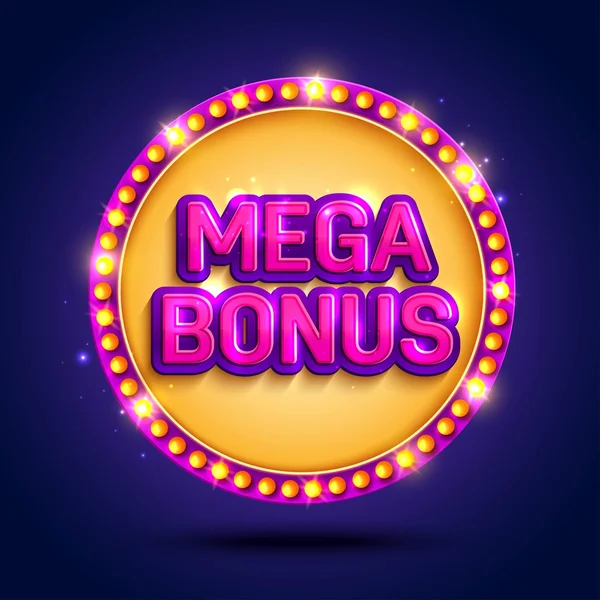 Fondo Big Win con lámparas brillantes para casino en línea, póquer, ruleta, máquinas tragamonedas, juegos de cartas. Vector ilustrador . — Vector de stock