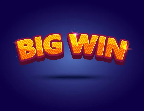 Big Win bannière pour casino en ligne, poker, roulette, machines à sous, jeux de cartes. Illustrateur vectoriel. — Image vectorielle