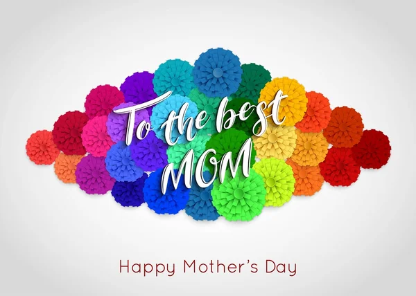 Muttertag Hintergrund mit Papierblumen. Muttertagsgrußkarte. Vektorillustrator. — Stockvektor
